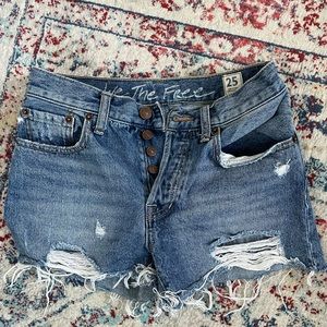 Free People Jean Shorts